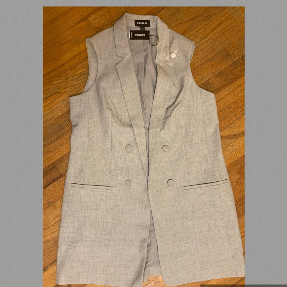 Express grey suit jacket